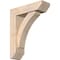 Ekena Millwork Thorton Slat Smooth Bracket w/ Offset Brace, Douglas Fir, 5 1/2"W x 18"D x 22"H BKT0604X18X22THR06SDF - alternate 1